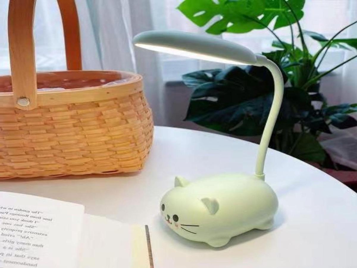 Luminária noturna Lurelia em formato de gato com recarga USB para bebês e crianças.
