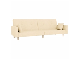 Sofa Bed, Sofa Beds Vidaxl Creme Tecido (n/a)