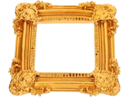Porta Retratos Quadrado Resina Dourada Estilo Barroco Europeu Ornamentado Ideal Decoração Escritórios Versátil GOKOCO