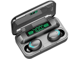 Auriculares Bluetooth True Wireless 5.0 com Microfone com Capa de Carregamento Portátil Led