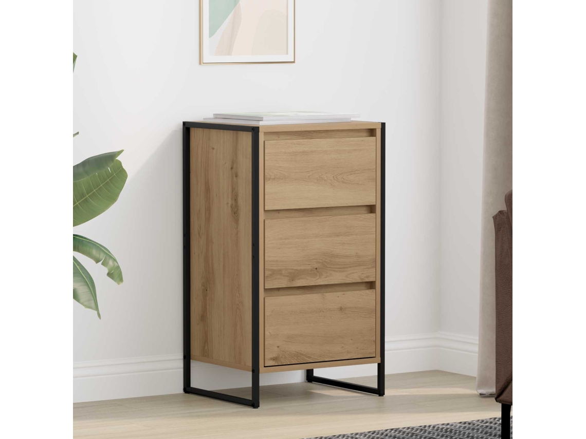 Vidaxl Buffet Carvalho Artesanal 42 X 36 X 75,5 Cm