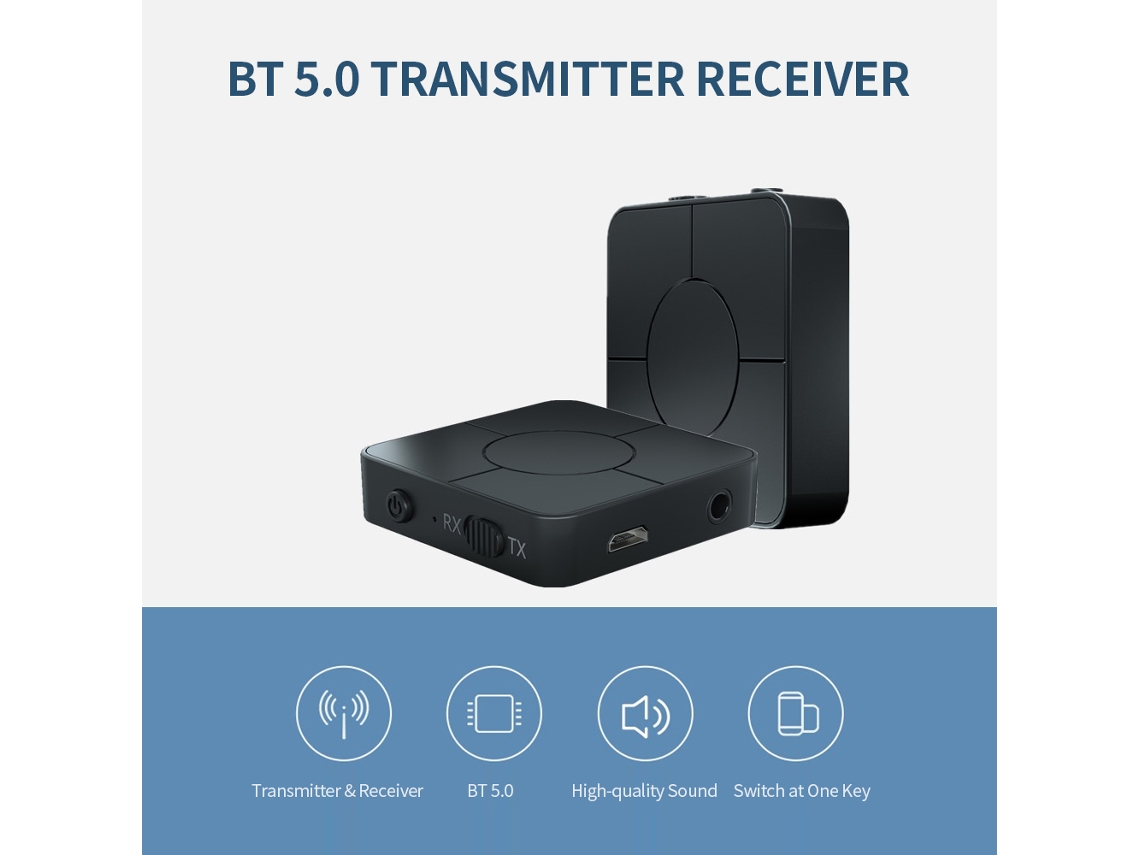 Adaptador De Áudio Sem Fio Bt 2 Em 1 Transmissor Receptor Para Tv Hd Carro Sistema De Som Casa