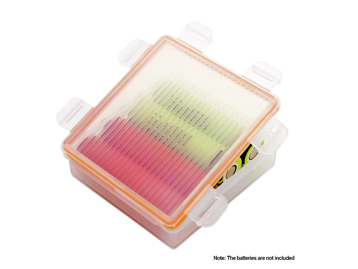 Aetheria caixa de Armazenamento Impermeável para Baterias 18650 com 4 Slots, Transparente e Dura
