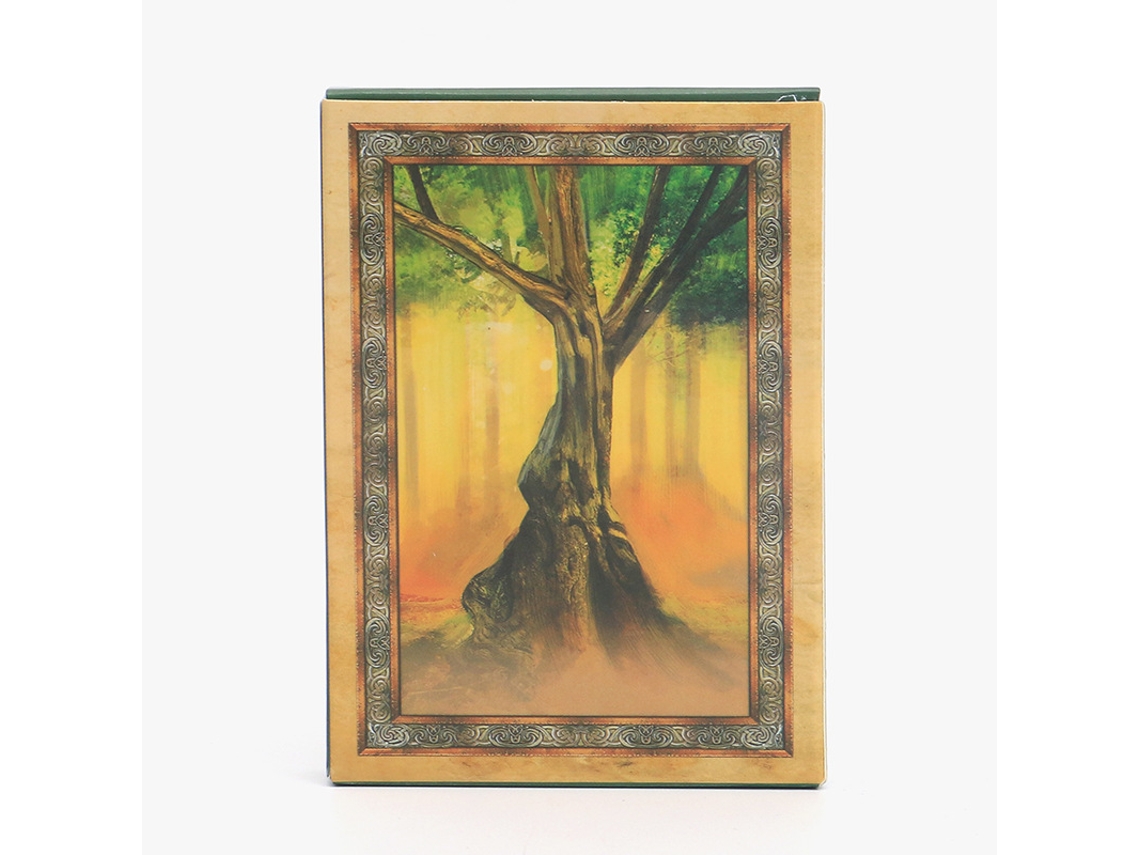 O Baralho Celtic Tree Oracle Cards Contém 25 Cartas Interativas Para Treinamento De Habilidades E Vem Em Uma Caixa Colorida.