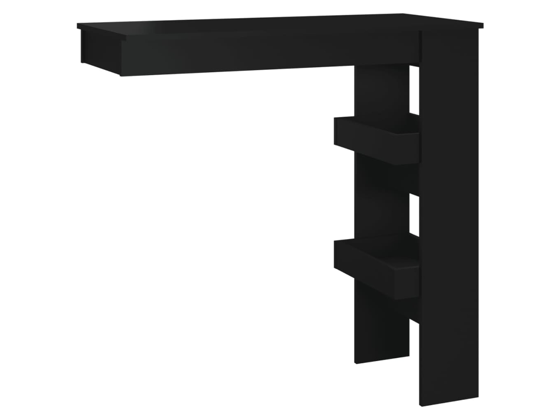 Mesa de bar para parede VIDAXL Preto Madeira processada (102x45x103.5 cm)