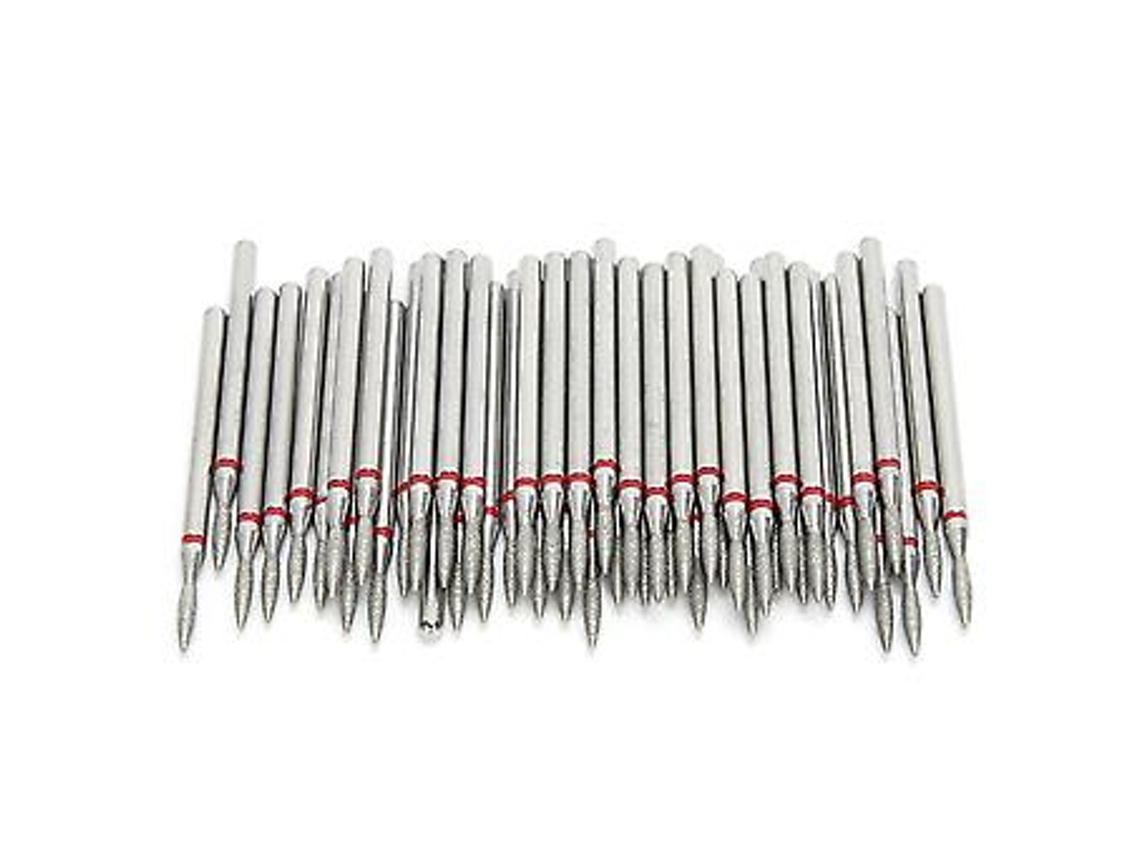 50 Peças De Brocas Para Polimento De Esmaltes Profissionais, Acessórios Para Manicure, Pontas De Lixar, F 1,8 Mm/0,1 Pol. Brilvibera