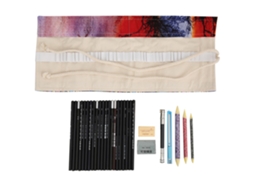 Conjunto de 29 Peças de Canetas para Desenho, Estojo para Iniciantes, Material Artístico Sunset Tree AQUAFORGE