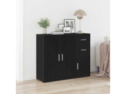 Vidaxl Aparador Carvalho Preto 91x29,5x75 Cm Madeira Engenheirada