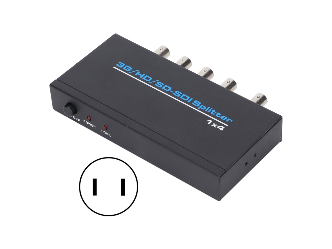 S114 Sdi Splitter 1 Entrada 4 Saídas Dispensador Digital Suporta Sdsdi Hdsdi 3gsdi Até 402 Metros De Ca