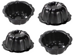 Conjunto de 4 formas redondas de 10 cm (4 dobradas), antiaderentes