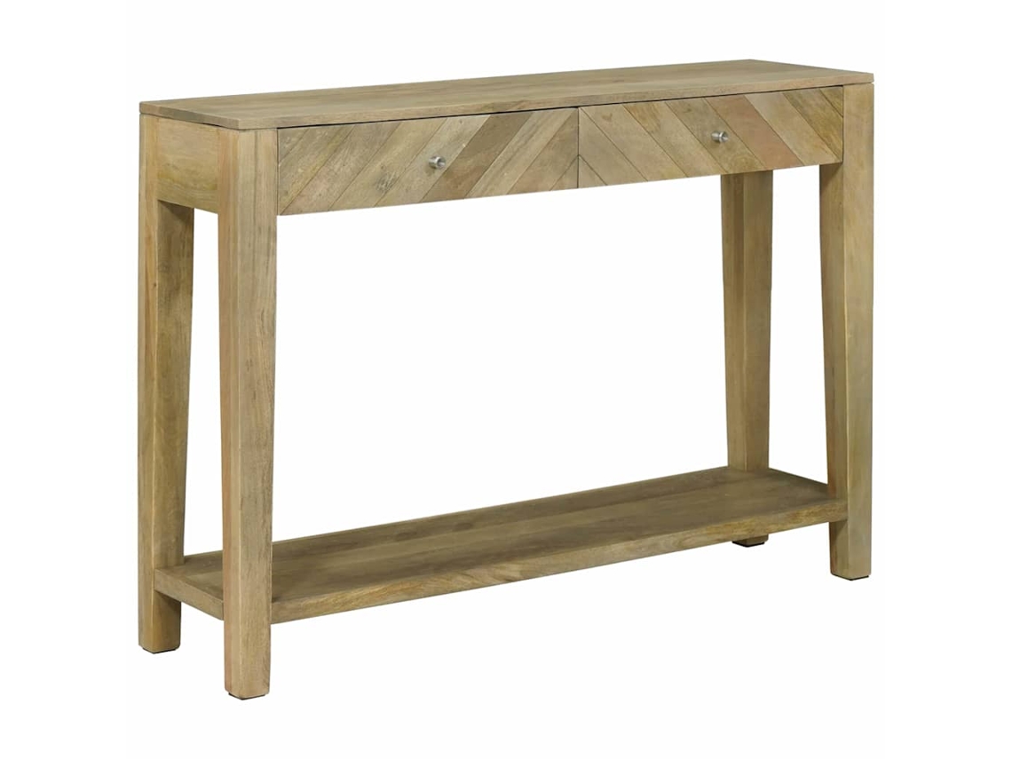 Vidaxl Aparador Cinza Natural 110 X 30 X 80 Cm Madeira De Manga Maciça