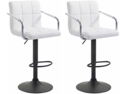 Conjunto de 2 bancos de bar Lucy V2 branco/preto CLP