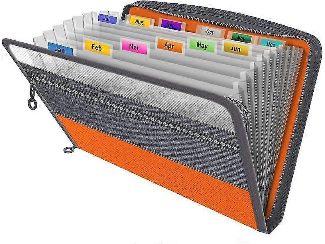 Organizador de Arquivos Divertido, Pasta com 13 Compartimentos, Organizador de Documentos, Pasta Expansível, Pasta Sanfonada com Abas BRILVIBERA