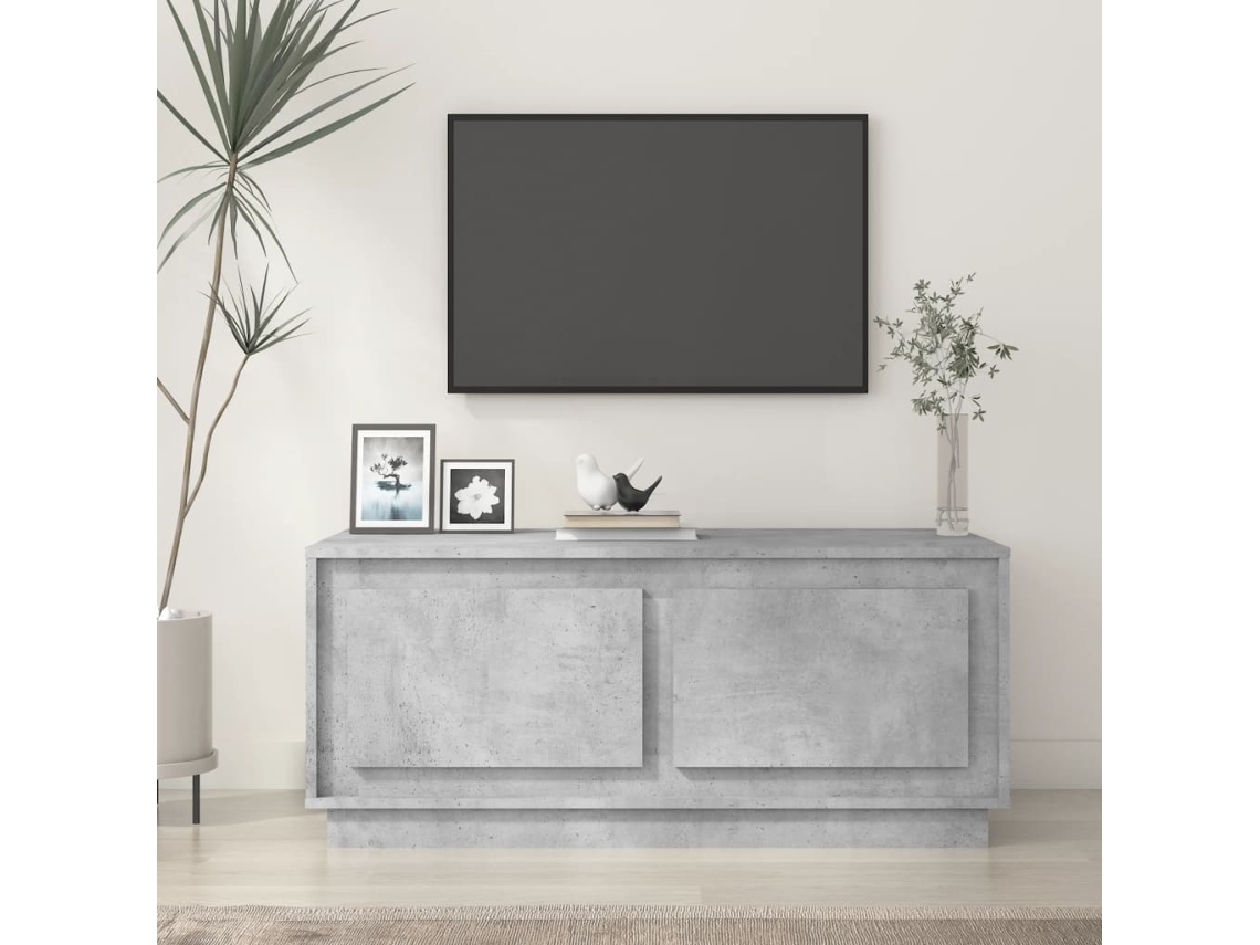 Vidaxl Mesa De Centro 102x50x44 Cm Derivados De Madeira Cinza Cimento