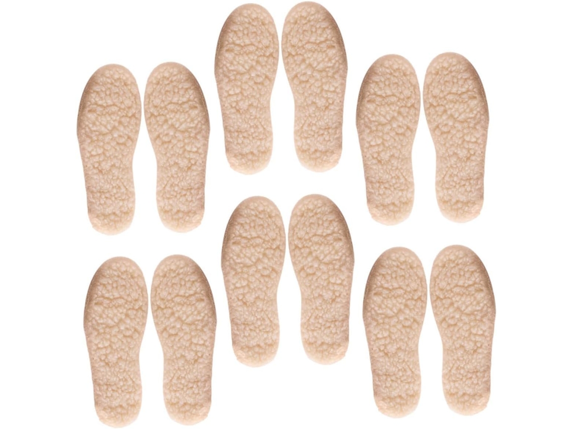 6 Pares De Palmilhas Térmicas Quentes E Confortáveis Para O Inverno, Feitas De Material Semelhante A Lã Polar, Para Uso