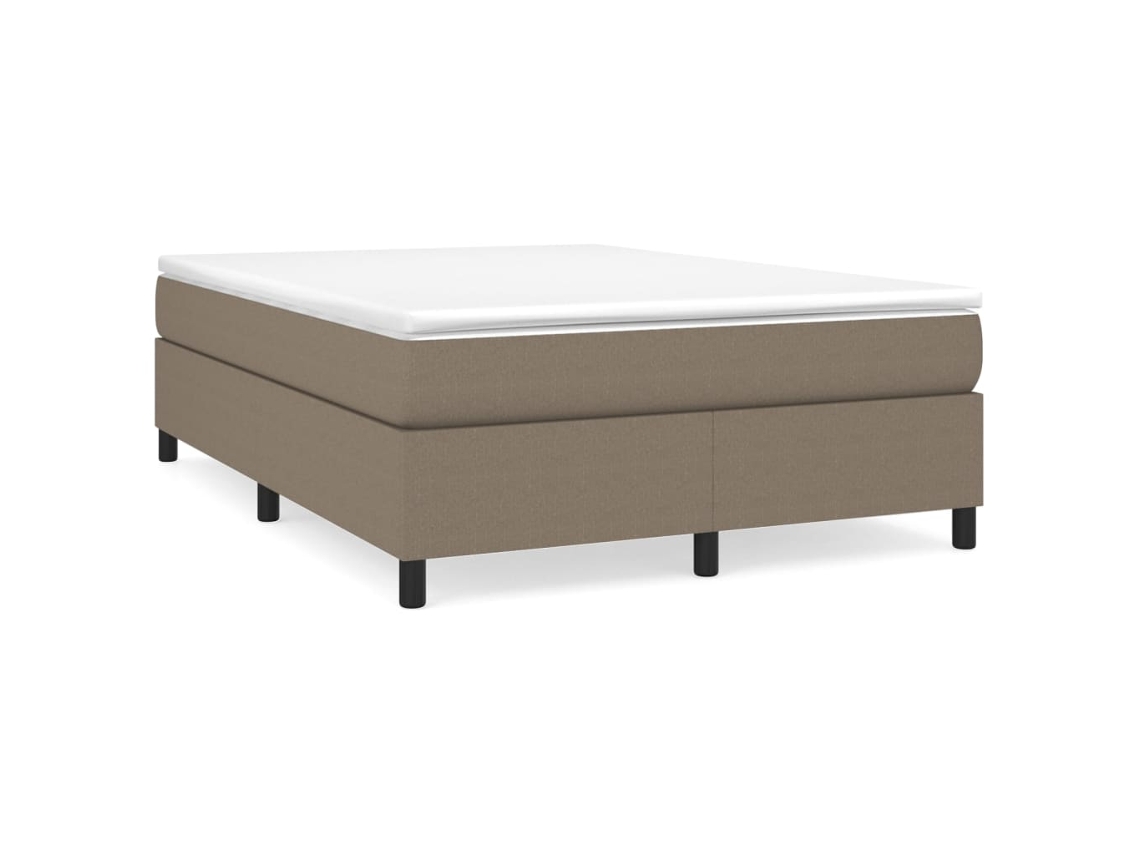 Box Spring Bed Frame, Box Spring Bed Frames Vidaxl Cinzento-acastanhado Tecido (140 X 190 Cm)