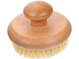Escova De Banho Esfoliante Corporal, Cabo Curto E Confortável De Madeira, Limpeza Da Pele, Massagem No Banho