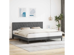 Vidaxl Estrutura da Cama Cinzento escuro 180 X 200 Cm Veludo