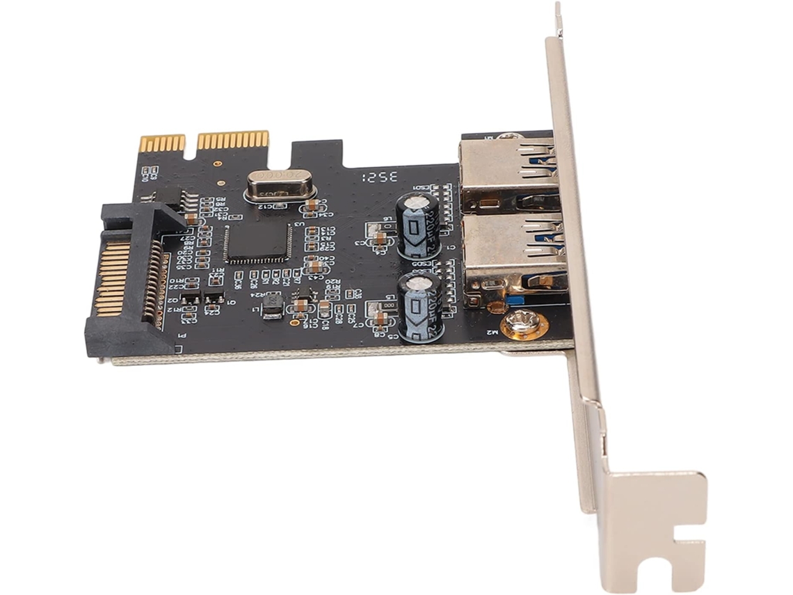Placa De Expansão Pcie Para Usb 3.0, 2 Portas, Velocidade Transmissão