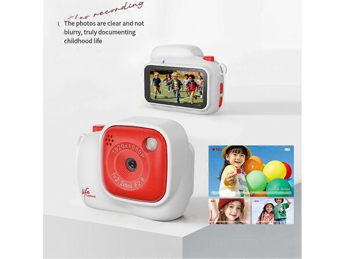 Mini Câmara Fotográfica Digital Para Crianças Com Ecrã De 1,47 Polegadas E Suporte Para Cartão Sd
