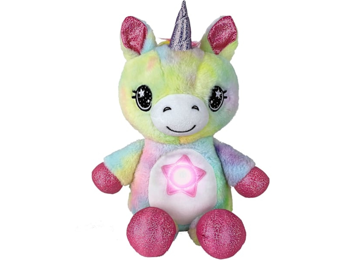 Star Belly Dream Lites, Pelúcia Night Light, Rainbow Unicorn, Bright Iris, Projects of Stars and Luminous Shapes in 6 Soft Cores BRILVIBERA