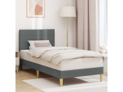 Vidaxl Estrutura Da Cama Cinzento-escuro 90 X 190 Cm Tecido