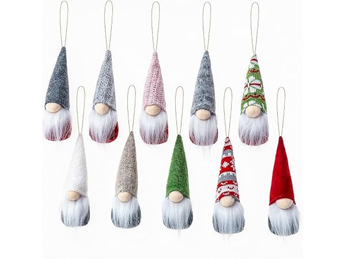 10 Peças de Decoração Natalícia, Enfeites para uma Árvore de Natal e Estatuetas Anãs, Ergonômico, Uso Diário STELASPLEN