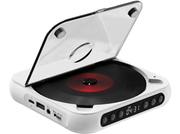 Leitor Cd Portátil Com Bluetooth, Capa Protetora Contra Poeira, 6 Modos, Temporizador De Repetição Ab