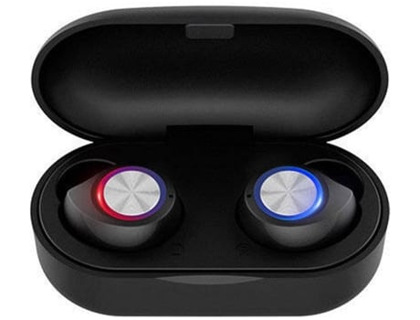 Auriculares Bluetooth True Wireless ENKERS Mini 5.0 Hifi Estéreo com Cancelamento de Ruído e Compartimento de Carregamentopreto