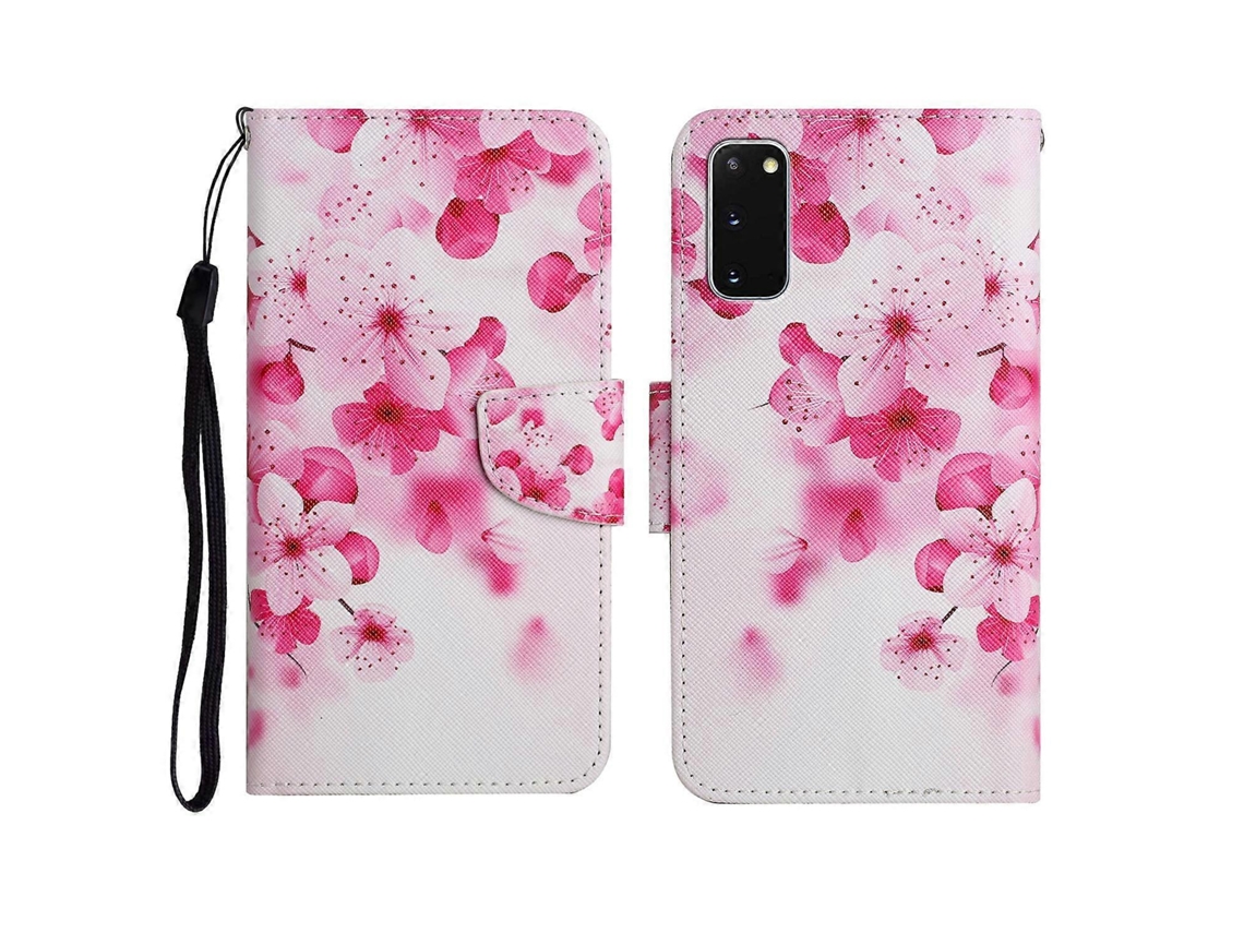 Capa De Couro Com Estampa Pintada Na Horizontal Para Samsung Galaxy S20, Com Suporte, Compartimento Para Cartões E Carteira.