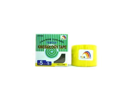 Fita Kinesiológica 5×5 Amarela 1 Un. Temtex