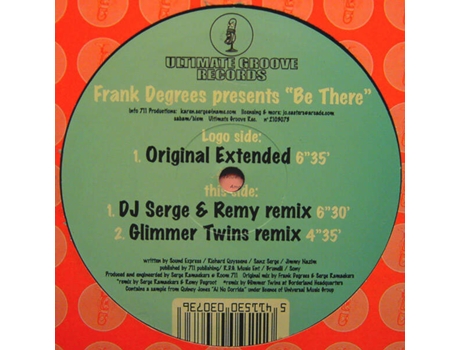 Esteja lá, Frank Degrees Ultimate Groove Records