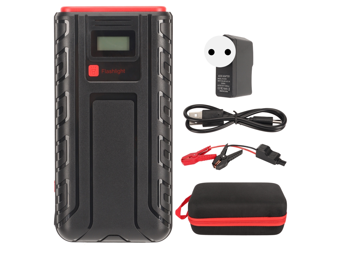 Iniciador De Carro Portátil 12v 3000a 30000mah Com Luz Led