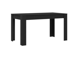 Conjunto 1 Mesa De Jantar Vidaxl Preto Derivados De Madeira (140 X 74,5 X 76 Cm)