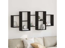 Vidaxl Prateleira De Parede 159x18x65 Cm Deriv. Madeira Carvalho Preto