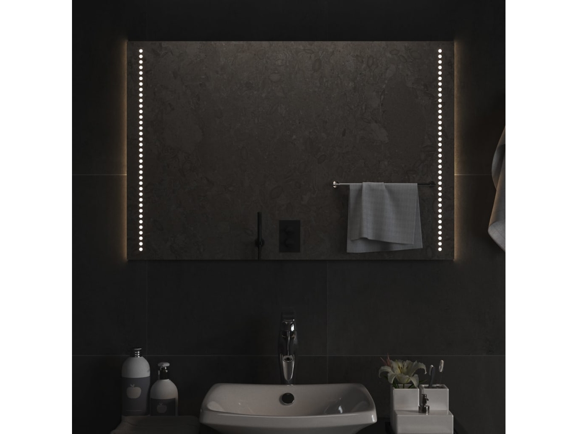 Vidaxl Espelho De Casa De Banho Com Luzes Led 60x90 Cm