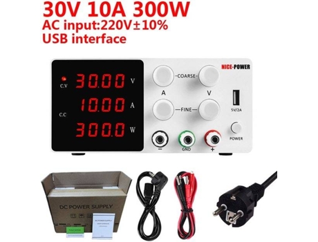 Fonte de Alimentação Dc Ajustável 30V 10A ALIN1261-1 (Branco)