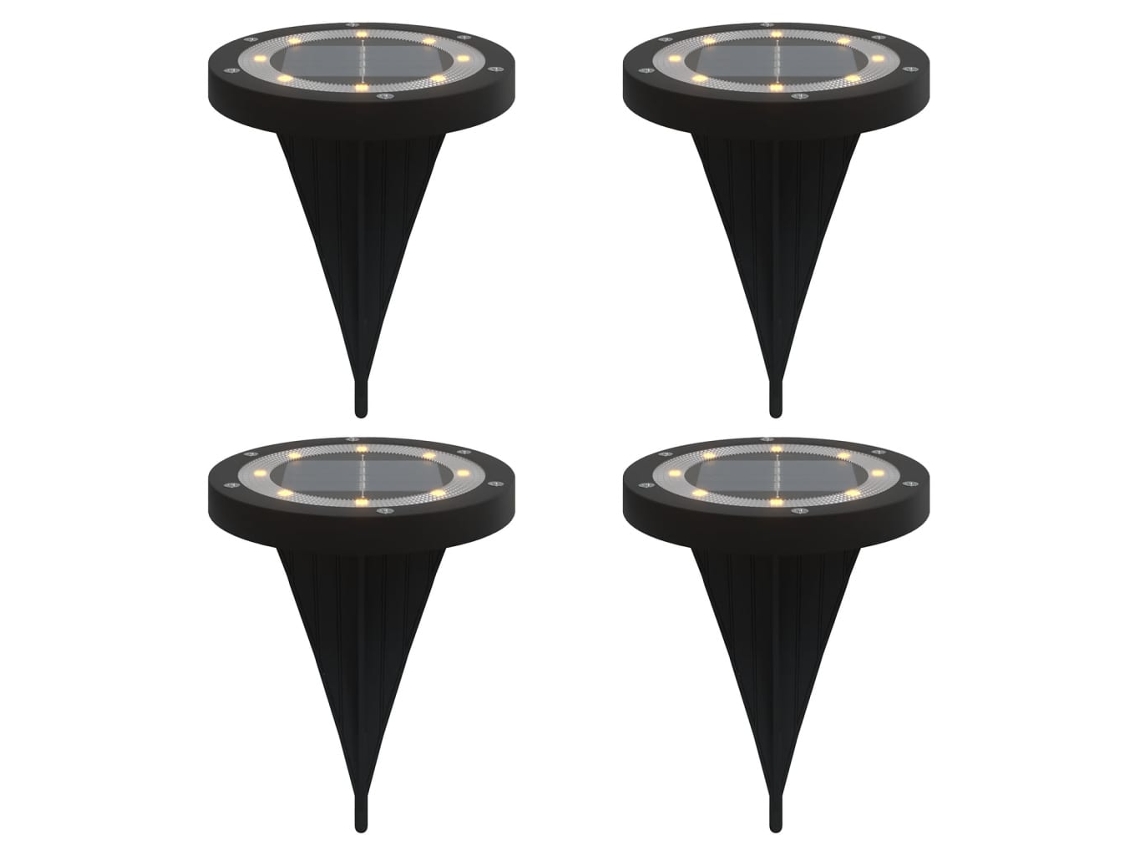 Solar Ground Light, Solar Ground Lights Vidaxl Preto Poliestireno (n/a)