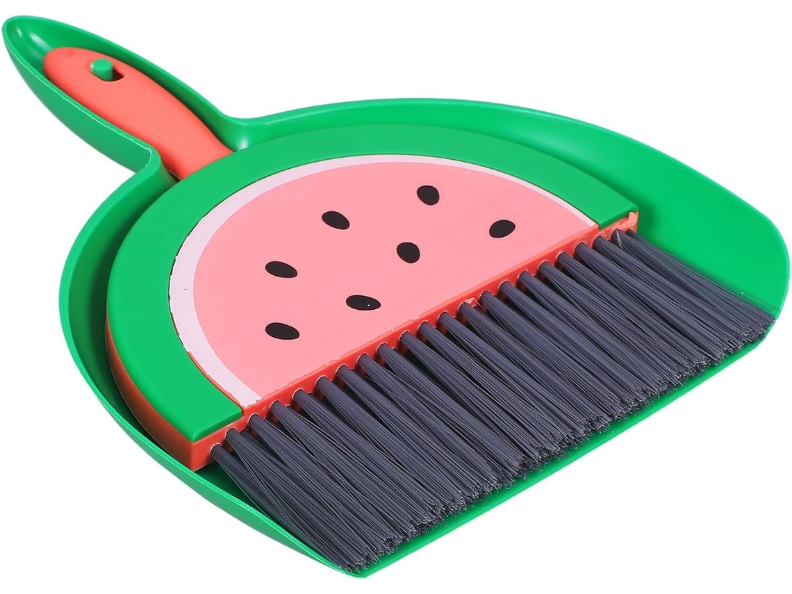 Conjunto De Mini Pá Lixo E Escova Pequena Para Mesa Carro