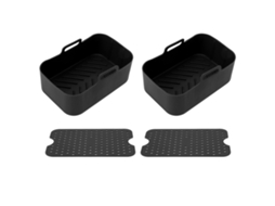 2 conjuntos de cesta e Coxim de silicone Primerox, reutilizáveis, para forno a ar Ninja DZ201 Foodi 8qt | S/MARCA