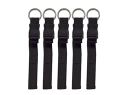 Conjunto De 5 Cintas Ajustáveis Para Mala, Cor Preto, Medida 2,5 X 16 Cm, Para Fixação Segura De Bagagem Em Viagem