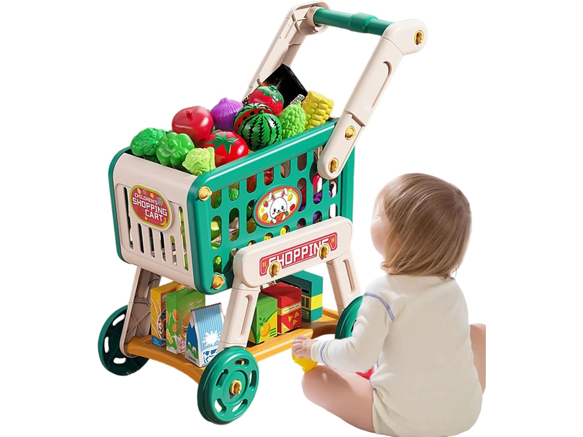 Carrinho De Compras Infantil Carrinho De Compras De Brinquedo E Acessórios De Cozinha Presente I Vayotoy