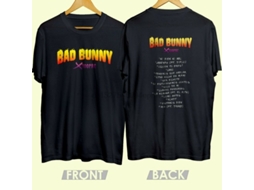 Rockinstone Bad Bunny - Bad Bunny X100pre Tour Double-side Printed T-shirt(m)