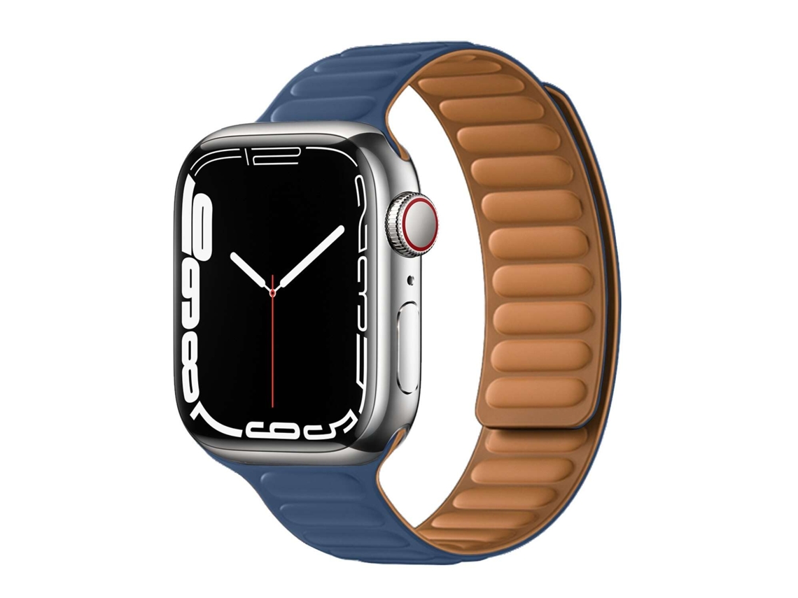 Bracelete Pulseira Magnética de Forte Conexão para Apple Watch Se 2022 44Mm Azul
