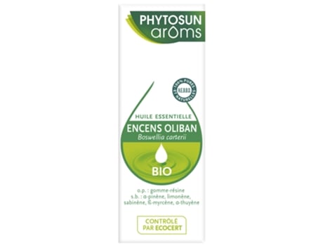 Oliban Boswellia Carterii Óleo Essencial de Incenso Orgânico 5 Ml PHYTOSUN ARÔMS