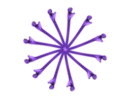 2026 12un/conjunto Pinças de Cabelo para Salão Ferramentas de Penteado Acessórios de Estilismo (roxo)