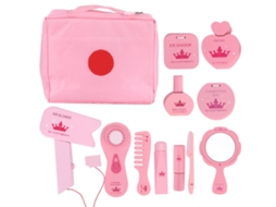 Conjunto de Maquiagem Boneca de Madeira Brinquedo Faz de Conta
