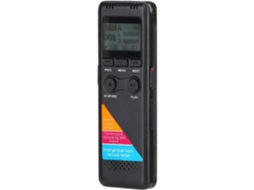 Mini Gravador Compatível com Reprodução de Mp3 Adequado para Entrevistas em Sala de Aula 16 Gbpreto