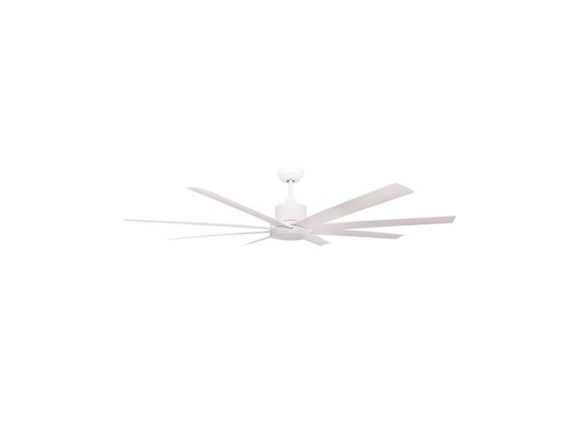 Ventilador De Teto Diongo Com Controle Ø165 8 Lâminas Dc Branco Gsc