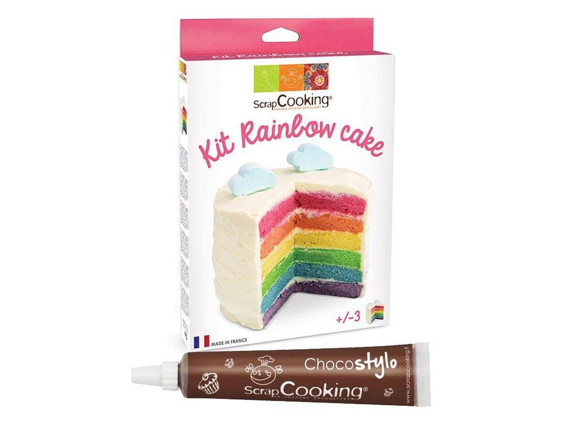 Kit Pastel Arco Iris + Tubo de chocolate para decorar